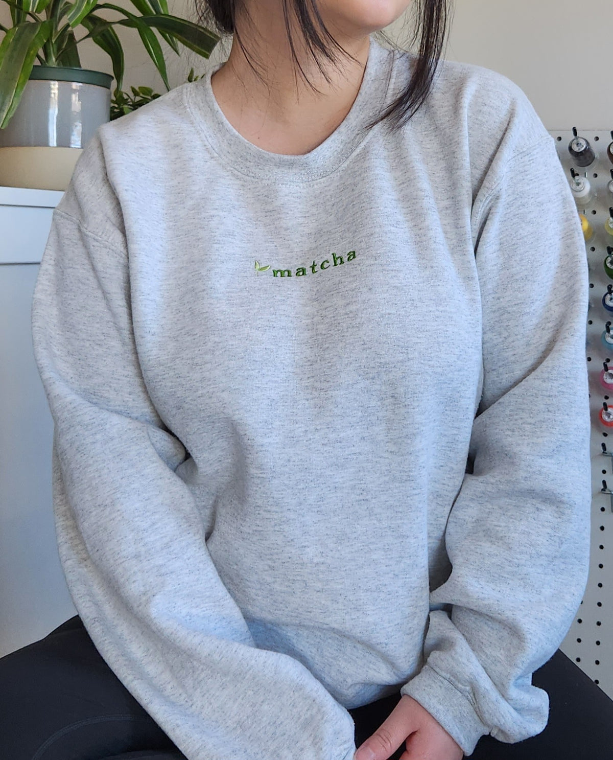 Unisex 'Matcha' Embroidered Sweater
