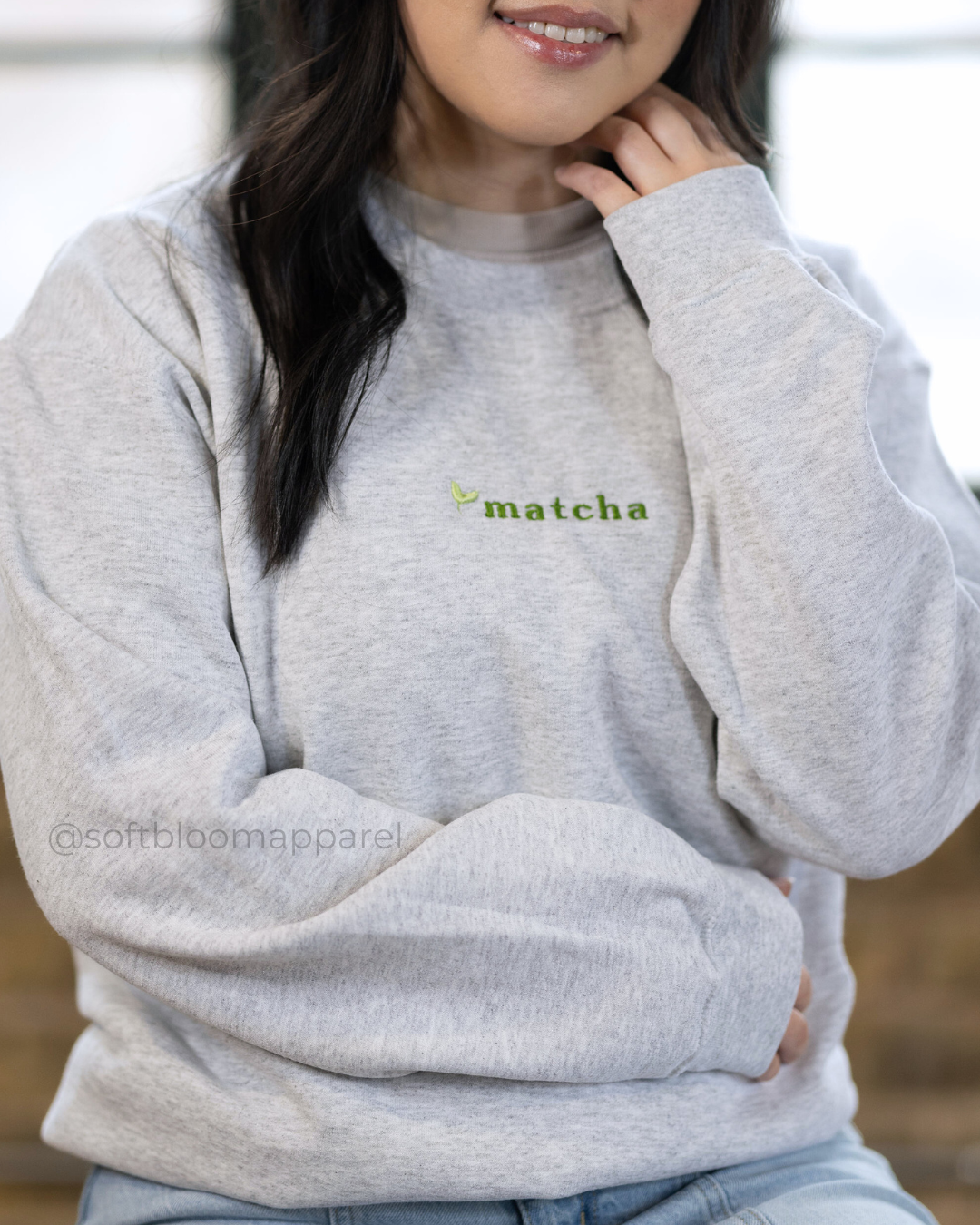 Unisex 'Matcha' Embroidered Sweater