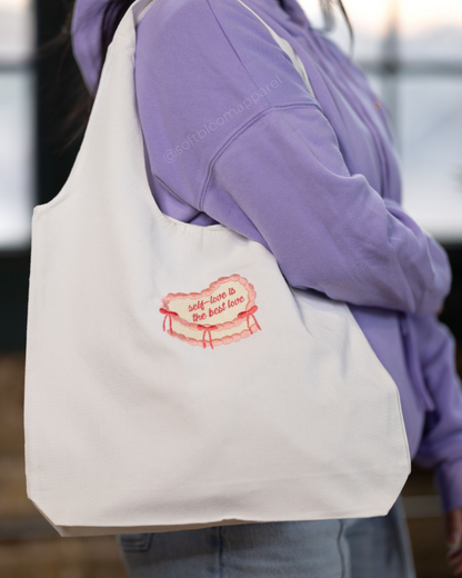 'Self-Love Cake' Embroidered Tote